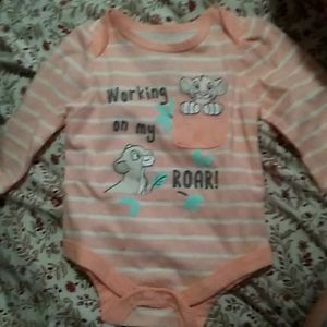 DISNEY  "Working on my roar" long sleeved onesie